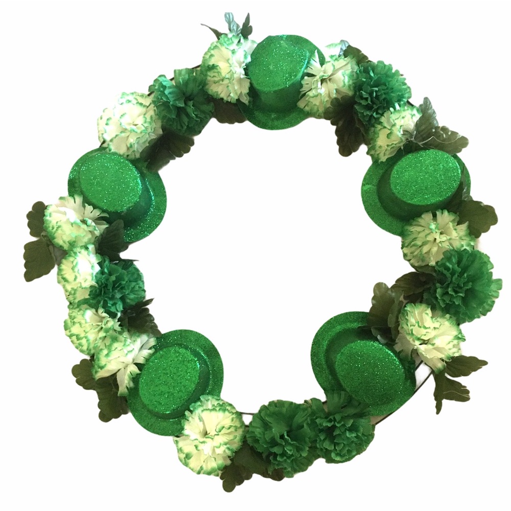 Vintage Green Sparkle St. Patrick's Day Wreath